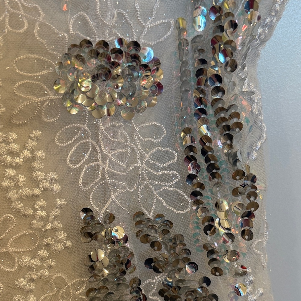 For Love & Lemons Silver Sequin Mini Dress - Picture 8 of 15
